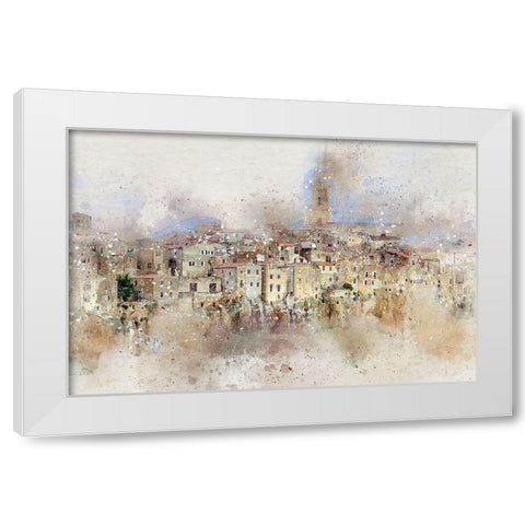 Pitigliano II White Modern Wood Framed Art Print by Bolokofsky, Ronald