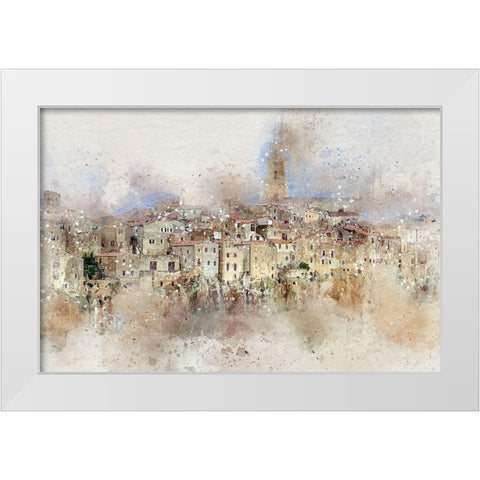 Pitigliano II White Modern Wood Framed Art Print by Bolokofsky, Ronald