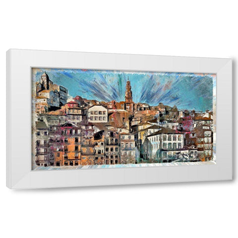 Porto White Modern Wood Framed Art Print by Bolokofsky, Ronald