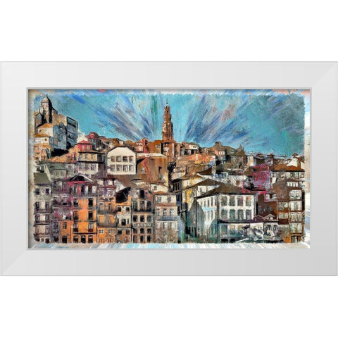 Porto White Modern Wood Framed Art Print by Bolokofsky, Ronald