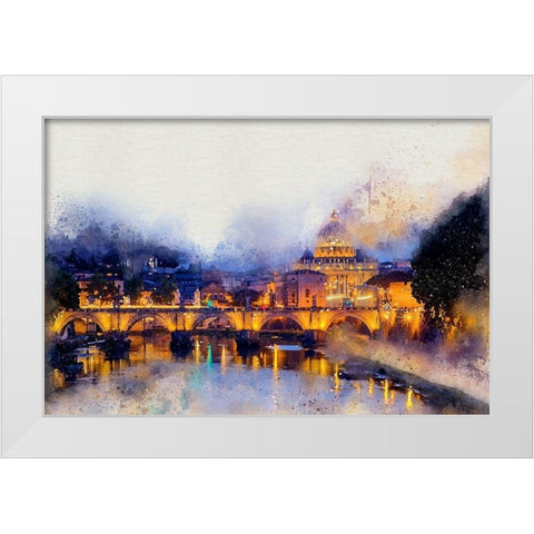 Saint Peters Basilica White Modern Wood Framed Art Print by Bolokofsky, Ronald