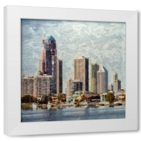 Surfers Paradise Square I White Modern Wood Framed Art Print by Bolokofsky, Ronald