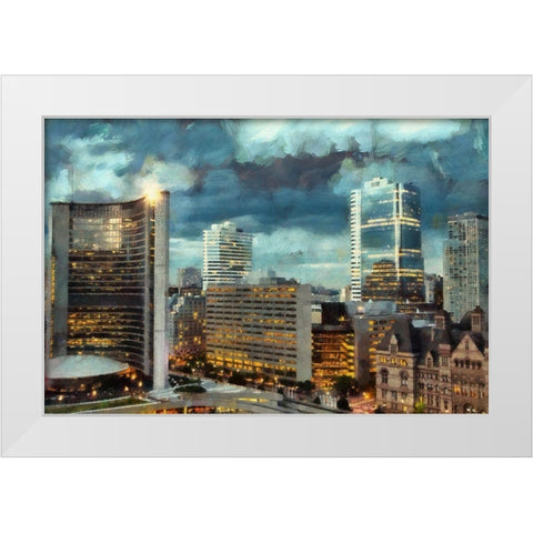 Toronto White Modern Wood Framed Art Print by Bolokofsky, Ronald