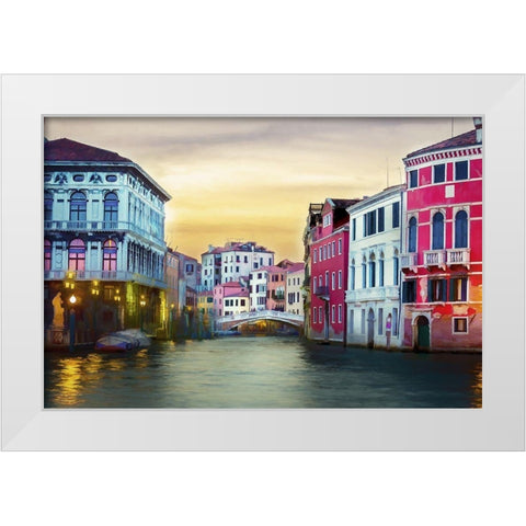 Venetain Calm White Modern Wood Framed Art Print by Bolokofsky, Ronald
