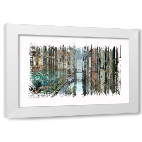 Venice Cafe I White Modern Wood Framed Art Print by Bolokofsky, Ronald
