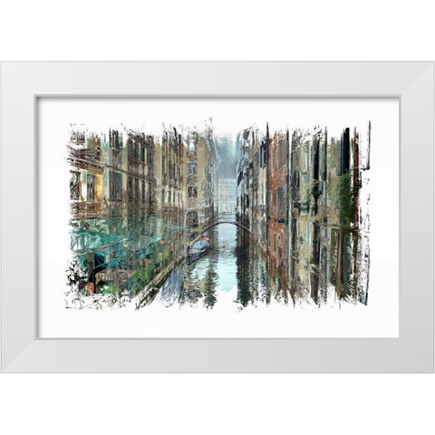 Venice Cafe I White Modern Wood Framed Art Print by Bolokofsky, Ronald