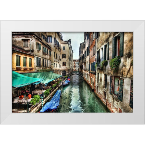 Venice CafÃ© II White Modern Wood Framed Art Print by Bolokofsky, Ronald