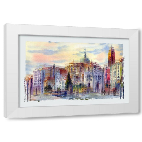 Venice Shear  White Modern Wood Framed Art Print by Bolokofsky, Ronald