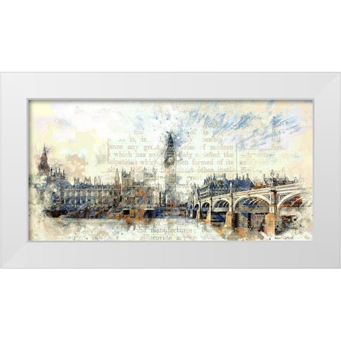 Westminster II White Modern Wood Framed Art Print by Bolokofsky, Ronald