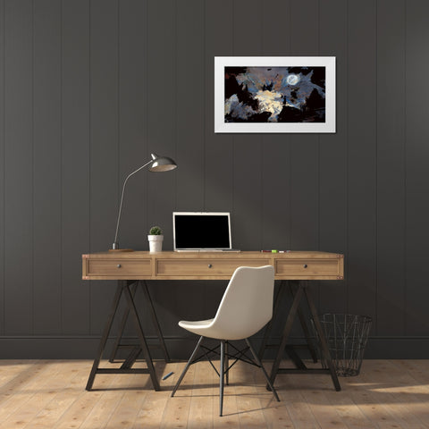 Alone On A Hill White Modern Wood Framed Art Print by Bolokofsky, Ronald