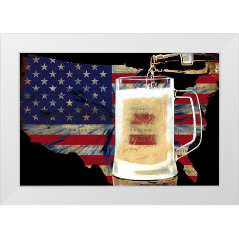 American Brew White Modern Wood Framed Art Print by Bolokofsky, Ronald