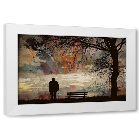 Autumn of Life White Modern Wood Framed Art Print by Bolokofsky, Ronald