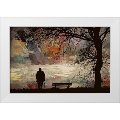 Autumn of Life White Modern Wood Framed Art Print by Bolokofsky, Ronald