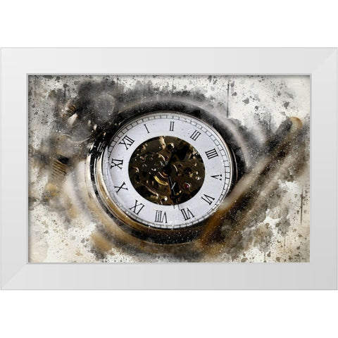 Borrowed Time White Modern Wood Framed Art Print by Bolokofsky, Ronald