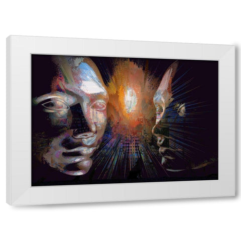 Brain Storming White Modern Wood Framed Art Print by Bolokofsky, Ronald