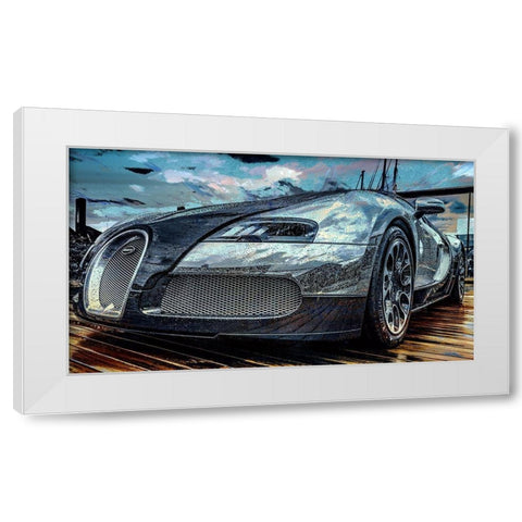 Bugatti I White Modern Wood Framed Art Print by Bolokofsky, Ronald
