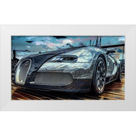 Bugatti I White Modern Wood Framed Art Print by Bolokofsky, Ronald