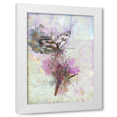 Butterfly Story White Modern Wood Framed Art Print by Bolokofsky, Ronald