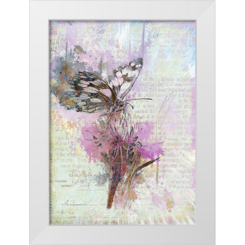 Butterfly Story White Modern Wood Framed Art Print by Bolokofsky, Ronald