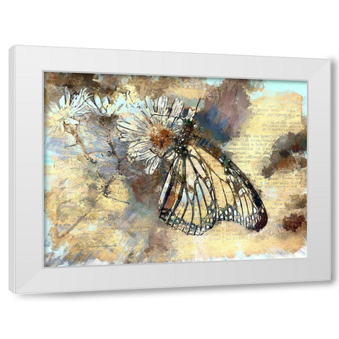 Butterfly Wings  White Modern Wood Framed Art Print by Bolokofsky, Ronald