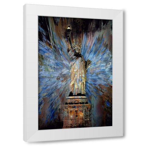 Celebrating Freedom White Modern Wood Framed Art Print by Bolokofsky, Ronald