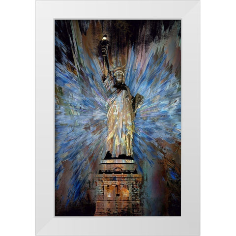 Celebrating Freedom White Modern Wood Framed Art Print by Bolokofsky, Ronald