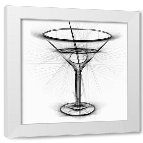 Cocktail I White Modern Wood Framed Art Print by Bolokofsky, Ronald