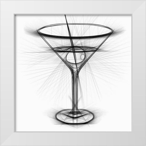 Cocktail I White Modern Wood Framed Art Print by Bolokofsky, Ronald