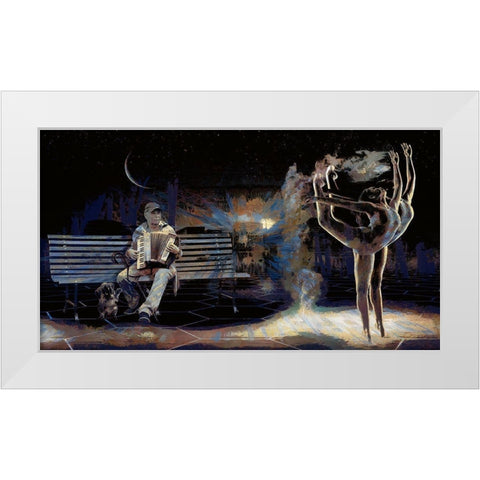 Dance To Your Own Music White Modern Wood Framed Art Print by Bolokofsky, Ronald