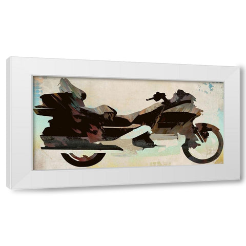 Decorative Motorcycle White Modern Wood Framed Art Print by Bolokofsky, Ronald