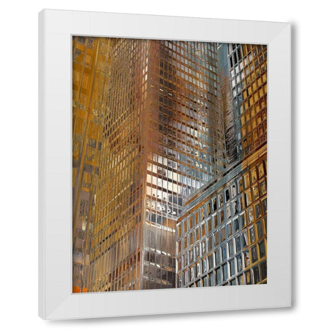 Downtown I White Modern Wood Framed Art Print by Bolokofsky, Ronald