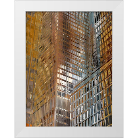 Downtown I White Modern Wood Framed Art Print by Bolokofsky, Ronald