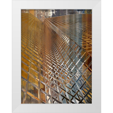 Downtown II White Modern Wood Framed Art Print by Bolokofsky, Ronald