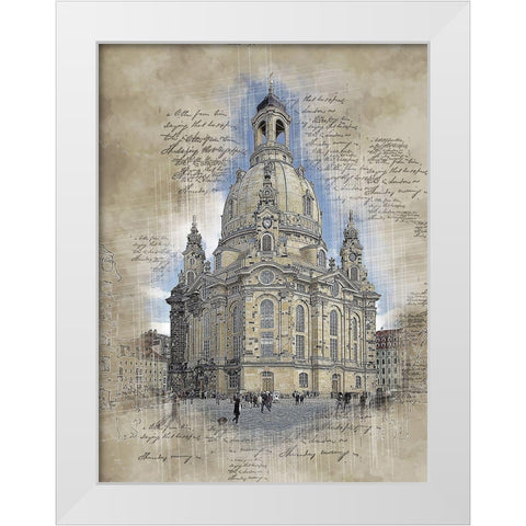 Dresden Chapel White Modern Wood Framed Art Print by Bolokofsky, Ronald