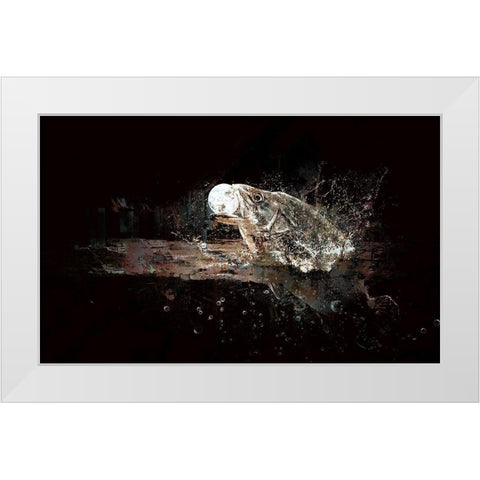 Fish Out of Water White Modern Wood Framed Art Print by Bolokofsky, Ronald