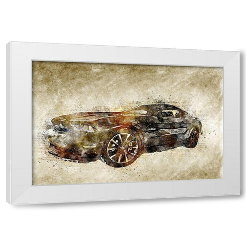 Ford Mustang White Modern Wood Framed Art Print by Bolokofsky, Ronald