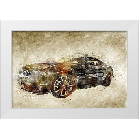 Ford Mustang White Modern Wood Framed Art Print by Bolokofsky, Ronald