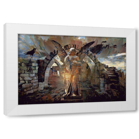 Guardian of the Gate White Modern Wood Framed Art Print by Bolokofsky, Ronald