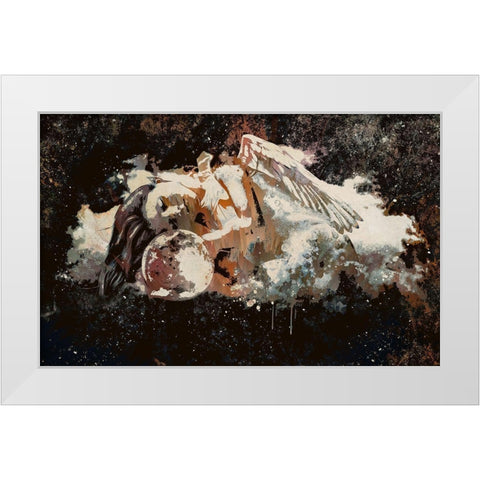 Guradian Angel White Modern Wood Framed Art Print by Bolokofsky, Ronald