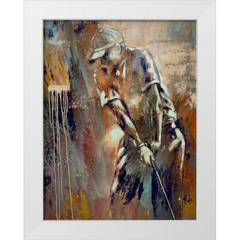 His Stroke White Modern Wood Framed Art Print by Bolokofsky, Ronald