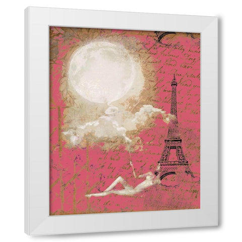 Moon On A String White Modern Wood Framed Art Print by Bolokofsky, Ronald