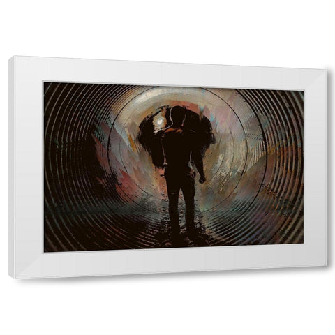 Nowhere Man White Modern Wood Framed Art Print by Bolokofsky, Ronald