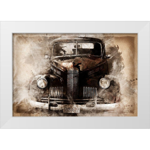 Oldtimer I White Modern Wood Framed Art Print by Bolokofsky, Ronald