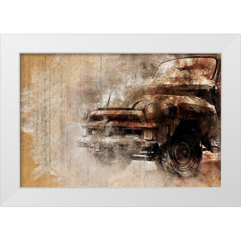 Oldtimer II White Modern Wood Framed Art Print by Bolokofsky, Ronald