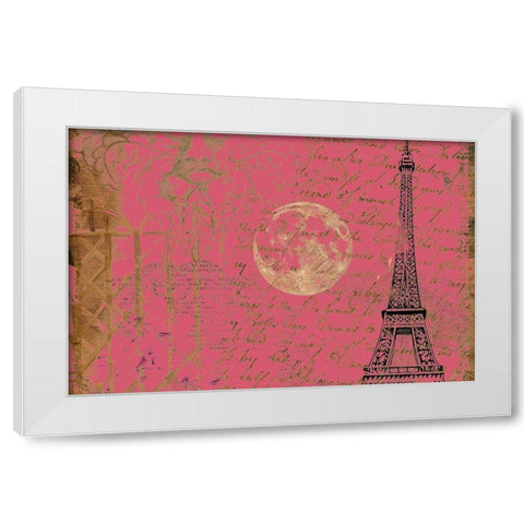 Paris Moon Light White Modern Wood Framed Art Print by Bolokofsky, Ronald