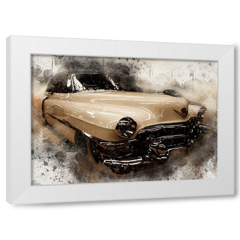 Shiny Cadillac White Modern Wood Framed Art Print by Bolokofsky, Ronald