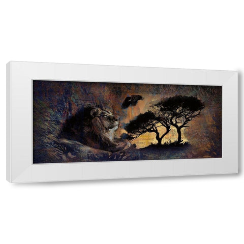 The Lion Sleeps Tonight White Modern Wood Framed Art Print by Bolokofsky, Ronald