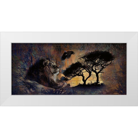 The Lion Sleeps Tonight White Modern Wood Framed Art Print by Bolokofsky, Ronald