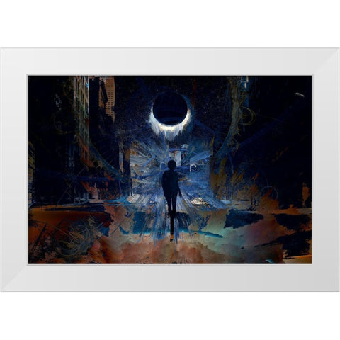 Total Eclipse White Modern Wood Framed Art Print by Bolokofsky, Ronald