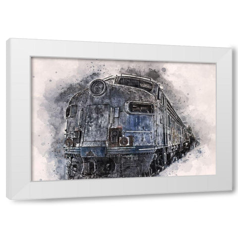 Train  White Modern Wood Framed Art Print by Bolokofsky, Ronald